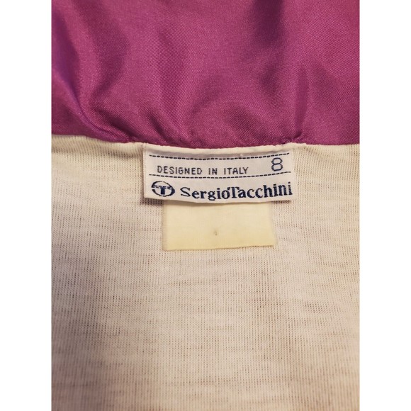 Rare Vintage Sergio Tacchini 70's Purple Track Batwing Womens Jacket Sz 8 Medium - Picture 12 of 13